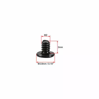 £2.45 • Buy 8x M2 X 3mm  M2X3L Flat Wafer Head Machine Screws Black Zinc Laptop Cruciform Sl