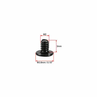 8x M2 X 3mm  M2X3L Flat Wafer Head Machine Screws Black Zinc Laptop Cruciform Sl • £2.45