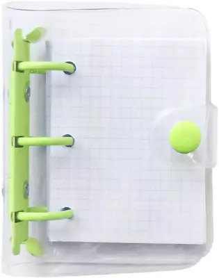 1 Pack Mini Transparent 3-Ring Binder Covers Clear PVC Notebook Loose Leaf Binde • $6.89