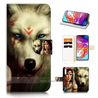 ( For Optus X Wave ) Flip Wallet Case Cover AJ21377 Spirit Wolf • $12.99