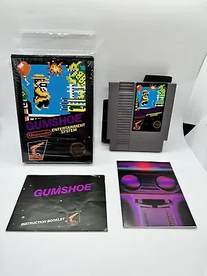 Gumshoe Nintendo NES Complete CIB 5 Screw Hang Tab Black Box Near Mint In Cello! • $699.99