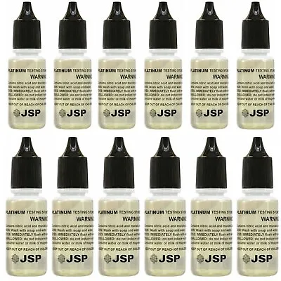 LOT 12 JSP Platinum Metal Test Acid Karat Testing Solution Jewelry Tester Metals • $36.99