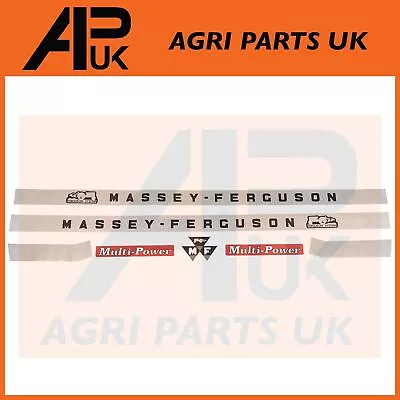 Hood Bonnet Decal Sticker Set 7pcs For Massey Ferguson 135 148 MF135 Tractor • £16.99