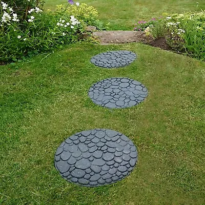 Garden Pathway Stepping Stones Lawn Paving Reversible Eco Recycled Rubber 45cm • £232.99