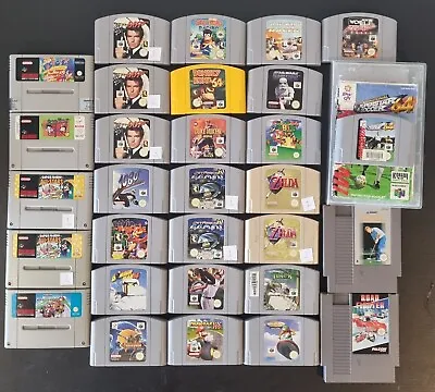 Nintendo NES SNES & N64 Game Cartridges. Mario Zelda & More. *Select A Title* • $75