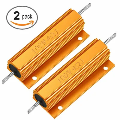 2X 4 Ohm 4 100W Watt Aluminum Housed Metal Wirewound Resistors Case • $8.89