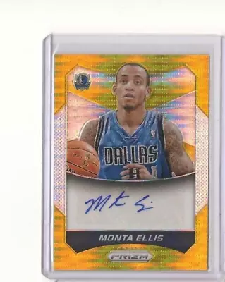 2014-15 Panini Prizm MONTA ELLIS Gold Pulsar Prizm Auto 7/10 #51 Mavericks • $100