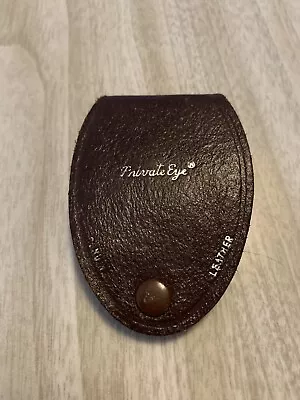 Private Eye Vintage Pocket Magnifying Glass Brown Leather Case 2  Made In Japan • $9.99