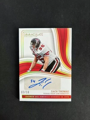 $0.99 • Buy 2023 Immaculate Collegiate Zach Thomas College Greats Signature Gold #03/10 Auto