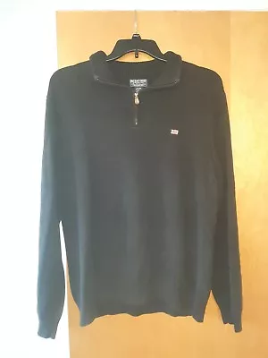 Ralph Lauren Mens Black Quarter Zip Turtleneck Sweater XL • $19.95