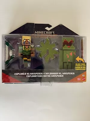 Minecraft Dungeons Craft-a-Block 2-Pack: Action Figure Set Explorer Vs Whisperer • $15.99