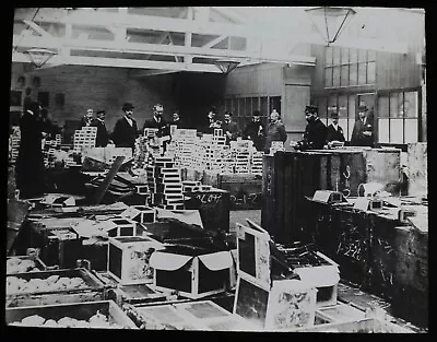 £20 • Buy Magic Lantern Slide CIGAR WAREHOUSE C1923 PHOTO THE LONDON DOCKS SHIPPING PORT