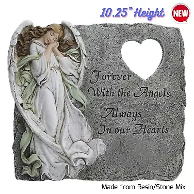 Angel Stepping Stone Elegant Memorial Garden Funeral Stones Decor Passed Away • $79.20