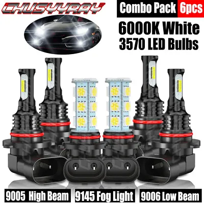 For Toyota Corolla 2005 2006 2007 2008 6x 6000K LED Headlights Hi/Lo + Fog Light • $47.95