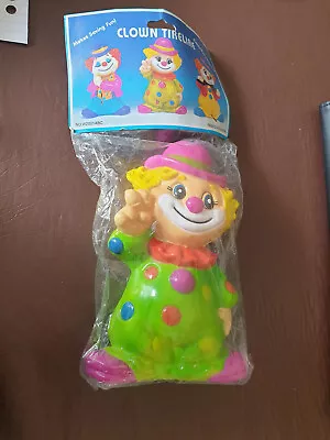 Vintage 1960s- 1970 Retro  Plastic Clown Money Box Coin Bank New In Package. • $30