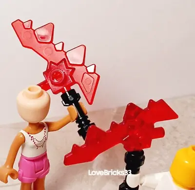 New LEGO Viking Weapons Trans Red Blades Black Lot Of 2 Convertible Thick Blade • $7.20