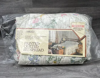 Vintage St Michael Bedspread Quilted Floral Flowers Throw Original Outer Rare • £69.99