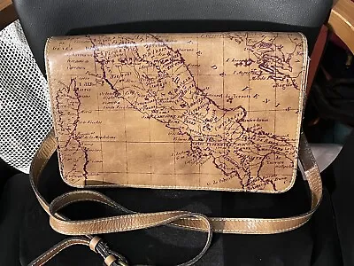 Patricia Nash World Map Leather Crossbody Bag • $42.99