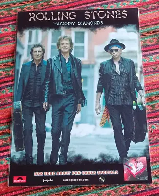 THE ROLLING STONES - HACKNEY DIAMONDS - Music Shop Promo - Laminated NEW Poster! • $15.95