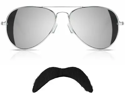 $28.42 • Buy Bohemian Rhapsody Sun Glasses And Moustache Freddie Mercury Fancy Dress Costume