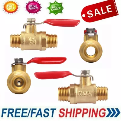 4 PCS Brass Water Mini Ball Valve Shut Off Switch 1/4  NPT Male Brass • $12.79