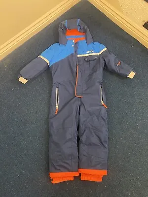 Nevica Kids Ski Suit Hooded Full Zip Water Resistant Winter Outerwear 5/6 Y Vgc • £30