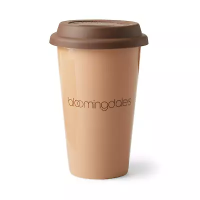 Bloomingdale's Porcelain Logo Travel Mug 8 Oz. - 100% Exclusive Brown • $26.99