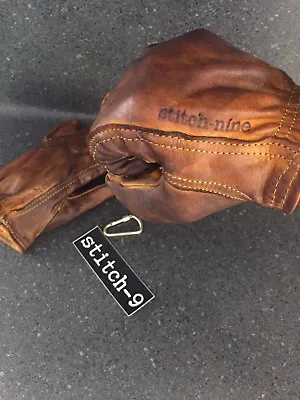 Stitch Nine Motorcycle Gloves Leather Distressed Cafe  Bobber Bratstyle Work -XL • $63.50