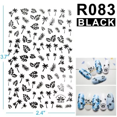 3D Holographic Nail Stickers Decal DIY Nail Art Decoration Leaves  • $0.21