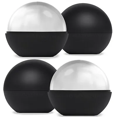 4x XL Round Ice Ball Maker Large Silicone Whiskey Jelly Drinks Party Ice Mould  • £11.95