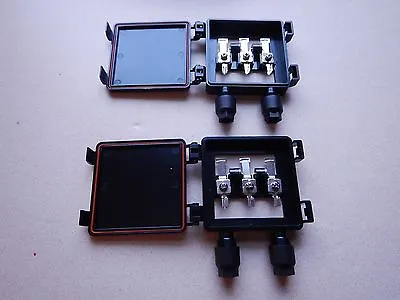 Two(2) Solar Panel Junction Box Solar Cells Diy 3x6 6x6 Waterproof 10 Amp Diodes • $9.99