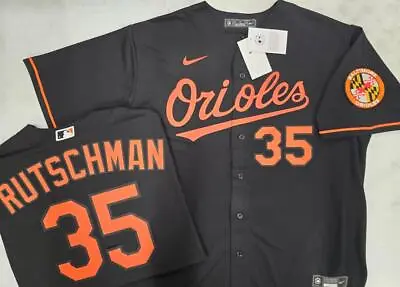 30502 Nike BALTIMORE ORIOLES Ripken Rutschman Murray Sewn Baseball JERSEY BLACK • $119.99