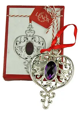 Vintage Lenox Bejeweled Purple Gem Spire Snowflake Christmas Ornament FREE SHIP • $9.95