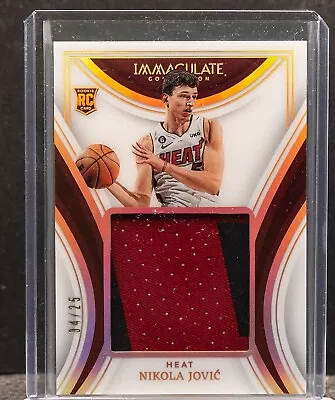 Nikola Jovic 2022-23 Immaculate Holo Gold Rookie Jersey Patch RC 4/25 Heat • $5.50