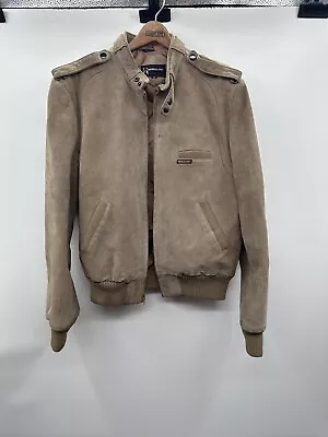 Vintage  MEMBERS ONLY   Leather Jacket Brown  Mens Sz. 44 Aviator Suede Look • $25