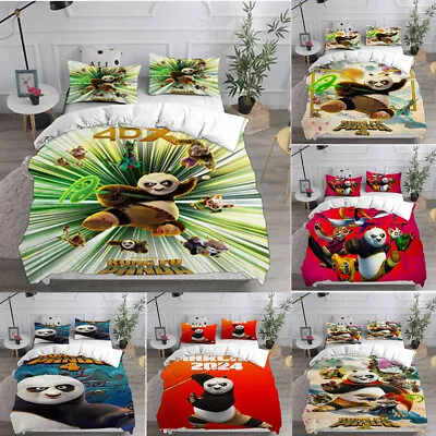 Cosplay Kung Fu Panda 3D Duvet Cover Bedding Pillowcase Quilt Single Double • £15