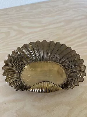 Vintage French Solid Brass Footed Shell Soap Dish - Wildwood Accents 93446 • $0.99