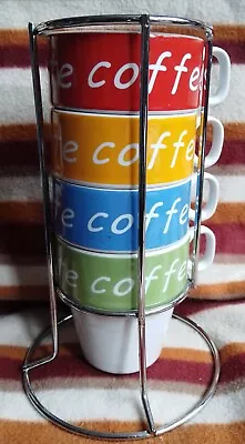 £19.99 • Buy Set Of Four Stackable Coffee Mugs