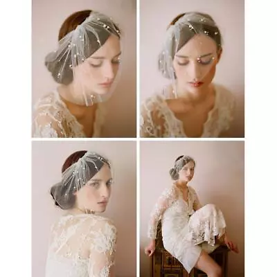 Wedding Bridal Birdcage Face Fascinator Evening Veils With • $10.13