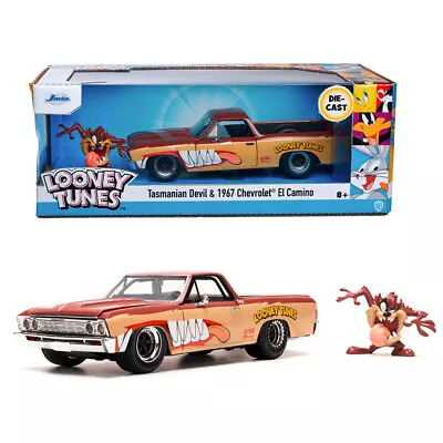 Jada Hollywood Rides Looney Tunes Chevy El Camino W/Taz Figure 1:24 Diecast Car • £25.95