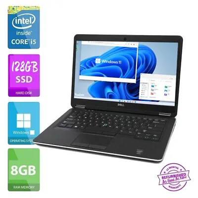 Dell Latitude 7240 Core I5-4310U 8GB Ram 128GB SSD Windows 10 Laptop • £149.99