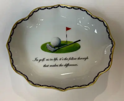 Mottahedeh Porcel Golf 5.5  Trinket Dish Great Condition Ready To Ship!!! • $44.99