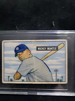 1951 Bowman - #253 Mickey Mantle (RC) Centered!!! 100% Real & Unaltered!!! • $10000