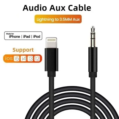 Aux Cable 3.5mm Lead Car Stereo Transfer Audio For Iphone 13 12 11 Pro X XS MAX • £3.99