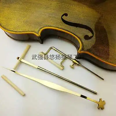 Brass Violin Tools Sound Post Set Gauge Post Retrieve Clip Toosl Installed Tools • $29.99