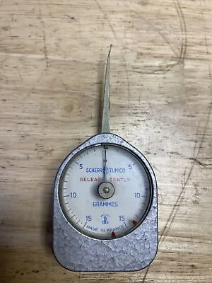 Scherr Tumico Dynamometer Tension Force Gage Dial 0-15 Grams Grammes Force Guage • $18.97