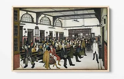 £21.99 • Buy Lowry Style Ancoats Hospital Outpati  -deep Float Effect Framed Canvas Art Print