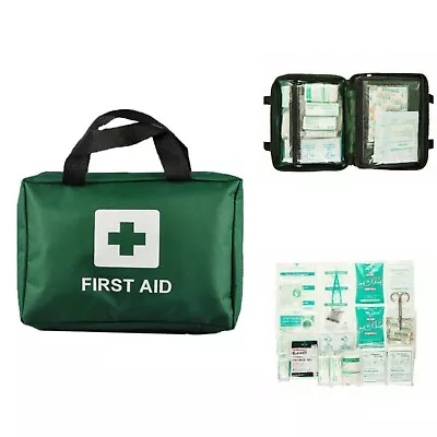 90 Pcs Emergency First Aid Kit Bag Medical Travel Home Office Vehicle Car Taxi • £19.95