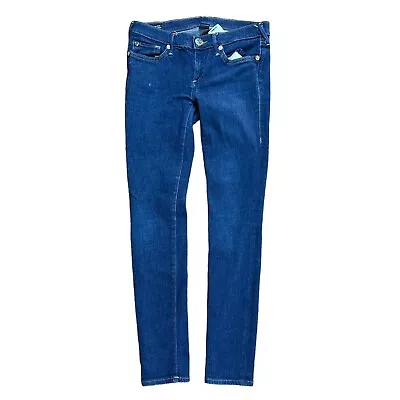 Women’s Y2K True Religion Casey Blue Skinny Stretch Jeans Size 26 • $24.99