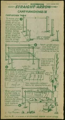 Straight Arrow Nabisco Card Camp Furnishing IV Book 3 #13 • $9.99